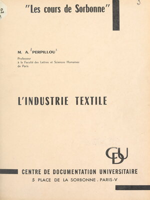 cover image of L'industrie textile